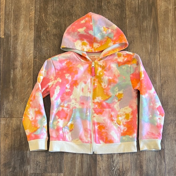 Cat & Jack Other - Cat & Jack Pink and Orange Tie-Dye Hoodie